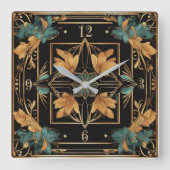 Barokbloem Vierkante Klok (Voorkant)