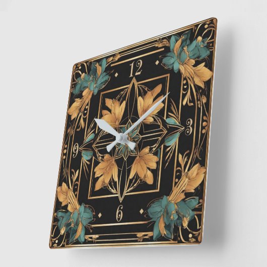 Barokbloem Vierkante Klok (Hoek)