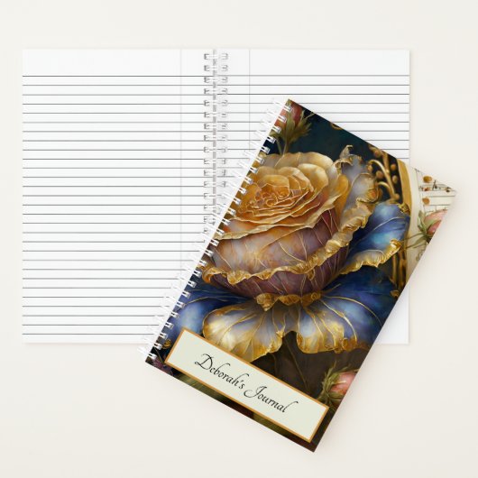 Barokbloemen gepersonaliseerd notitieboek (Binnen)