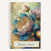 Barokbloemen gepersonaliseerd notitieboek (Voorkant)