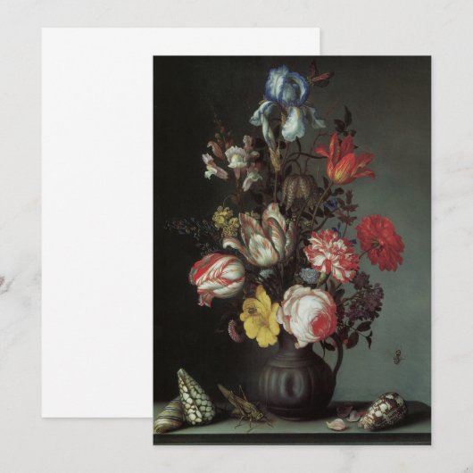  Barokbloemen van Balthasar van der Ast (Voorkant / Achterkant)