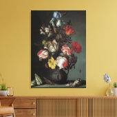  Barokbloemen van Balthasar van der Ast Canvas Afdruk (Insitu (Woonkamer))