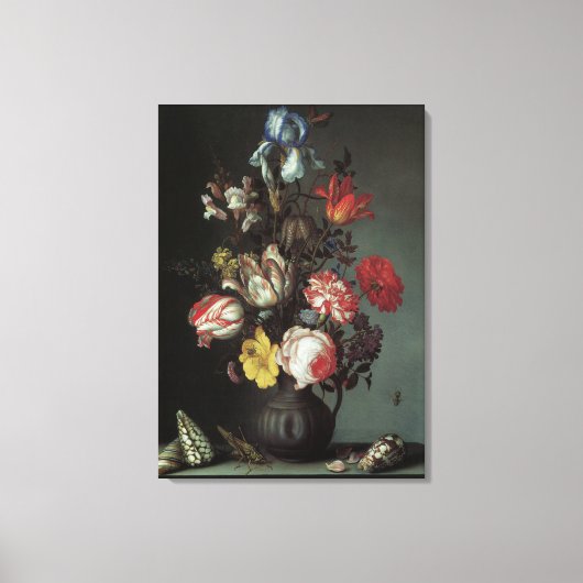  Barokbloemen van Balthasar van der Ast Canvas Afdruk (Voorkant)