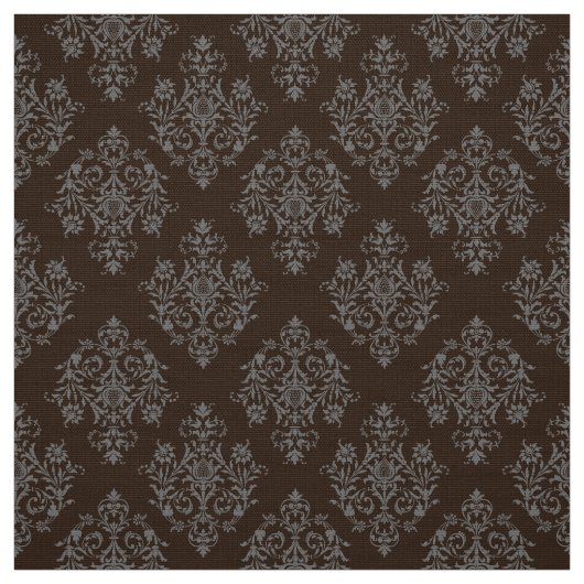  barokbruin Damaspatroon Stof (Swatch)