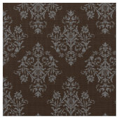  barokbruin Damaspatroon Stof (Close Up)