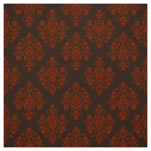  barokbruin Damaspatroon Stof (Swatch)