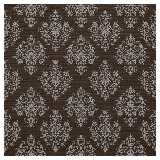 barokbruin Damaspatroon Stof (Swatch)