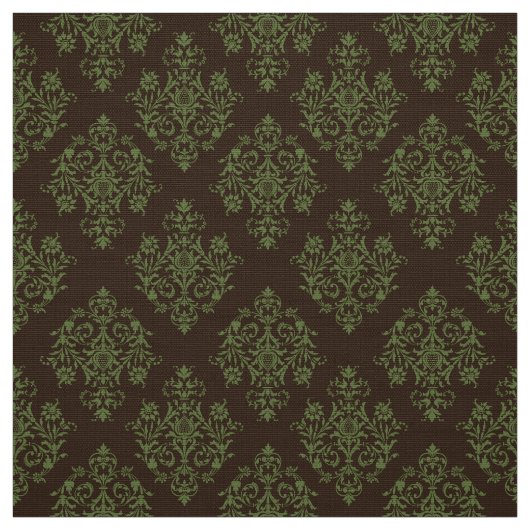  barokbruin Damaspatroon Stof (Swatch)