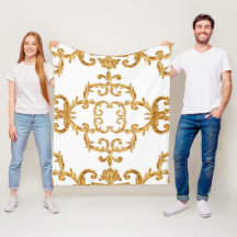 Barokes ornamentaal gouden patroondeken