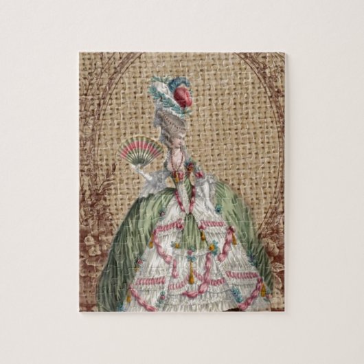 barokfrans burlap Marie Antoinette Legpuzzel (Verticaal)