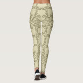 barokgrangepatroon. leggings (Achterkant)