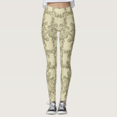 barokgrangepatroon. leggings (Voorkant)