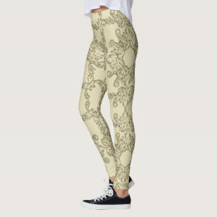 barokgrangepatroon. leggings