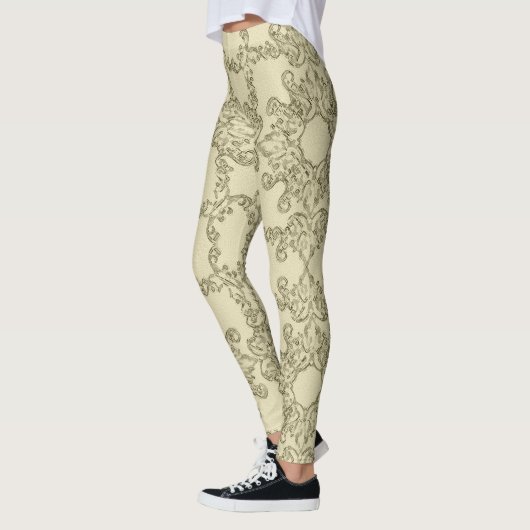 barokgrangepatroon. leggings (Links)
