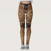 barokgrangetextuur leggings (Voorkant)
