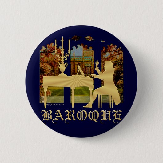 Barokharpsichord Ronde Button 5,7 Cm (Voorkant)