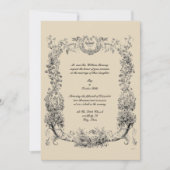  Barokische Rococo-grens met hart Kaart (Voorkant)