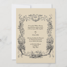  Barokische Rococo-grens met hart Kaart