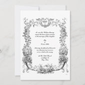 Barokische Rococo-grens met hart Kaart (Voorkant)