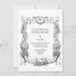  Barokische Rococo-grens met hart Kaart