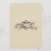 Barokische Rococo-grens met hart Menu (Achterkant)