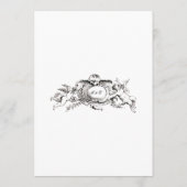 Barokische Rococo-grens met hart Menu (Achterkant)