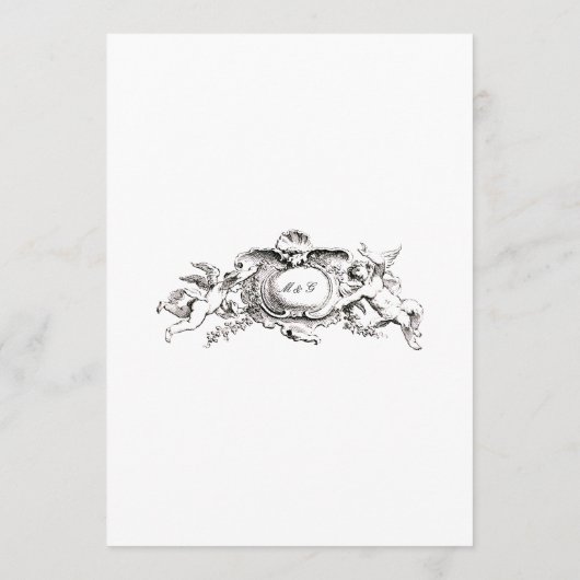  Barokische Rococo-grens met hart Menu (Achterkant)