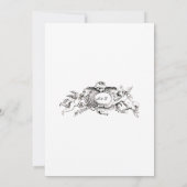  Barokische Rococo-grens met hart Save The Date (Achterkant)