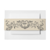  Barokische Rococo-grens met hart Uitnodigingen Wikkel (Voorkant Voorbeeld)