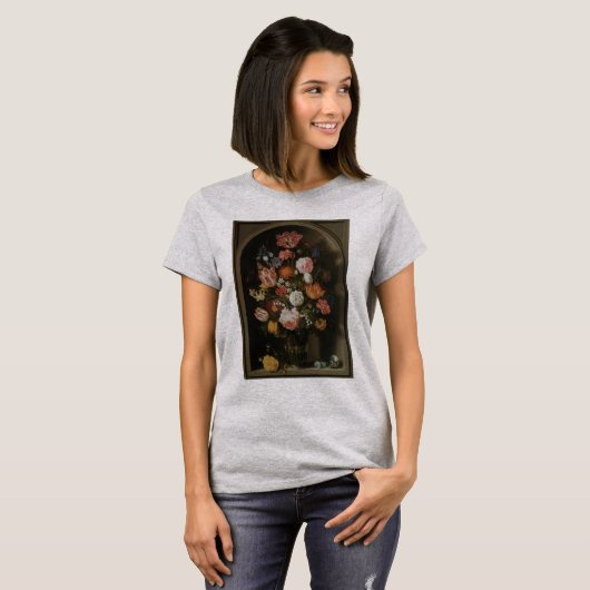  barokje, bloeiend stuk van Bosschaert, ouder T-shirt (Voorkant volledig)