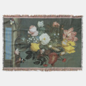  barokje, Bouquet van Bloemen in Glass Vase Deken (Voorkant)