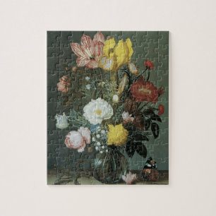 barokje, Bouquet van Bloemen in Glass Vase Legpuzzel
