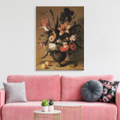  barokje, floral, nog steeds in bloei canvas afdruk (Insitu (Woonkamer))
