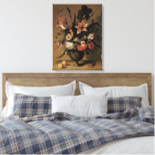  barokje, floral, nog steeds in bloei canvas afdruk (Insitu (Slaapkamer))