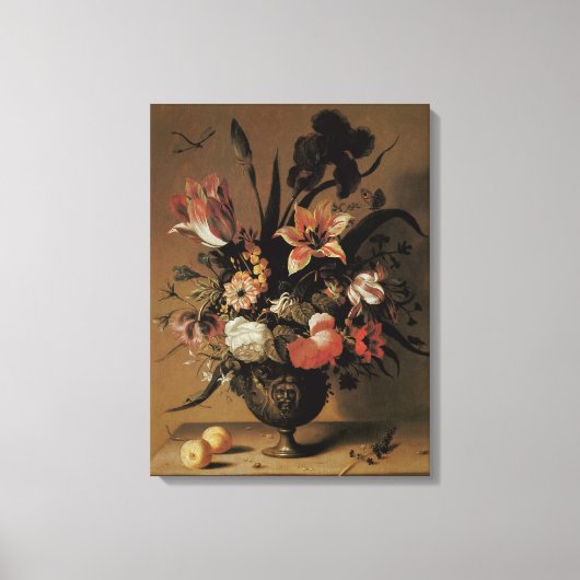  barokje, floral, nog steeds in bloei canvas afdruk (Voorkant)