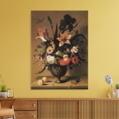 barokje, floral, nog steeds in bloei canvas afdruk (Insitu (Woonkamer))