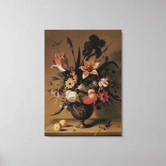 barokje, floral, nog steeds in bloei canvas afdruk (Voorkant)
