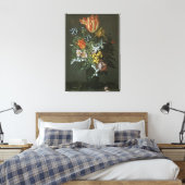 barokje, floral, nog steeds in bloei canvas afdruk (Insitu (Slaapkamer))