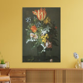 barokje, floral, nog steeds in bloei canvas afdruk (Insitu (Woonkamer))