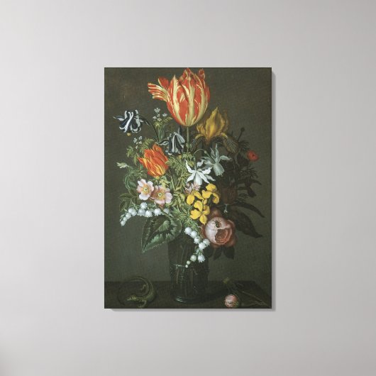barokje, floral, nog steeds in bloei canvas afdruk (Voorkant)