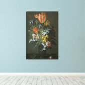  barokje, floral, nog steeds in bloei canvas afdruk (Insitu (Houten vloer))