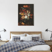  barokje, floral, nog steeds in bloei canvas afdruk (Insitu (Slaapkamer))