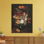  barokje, floral, nog steeds in bloei canvas afdruk (Insitu (Woonkamer))