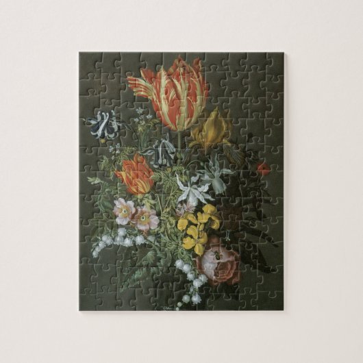  barokje, floral, nog steeds in bloei legpuzzel (Verticaal)