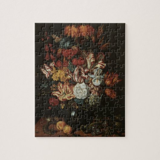  barokje, floral, nog steeds in bloei legpuzzel (Verticaal)