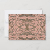 barokjesreceptie Scrollwork Blush n Gold Kaart (Achterkant)