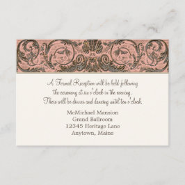  barokjesreceptie Scrollwork Blush n Gold Kaart