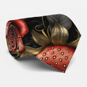 Barokke aardbeien en Rozen naadloos patroon Stropdas (Opgerold)