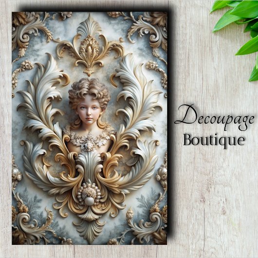 Barokke Angel Cherub Decoupage Tissuepapier