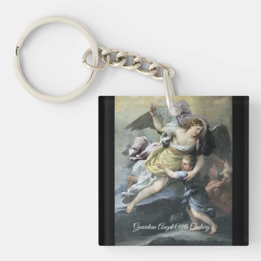 Barokke beschermengel sleutelhanger (Voorkant)